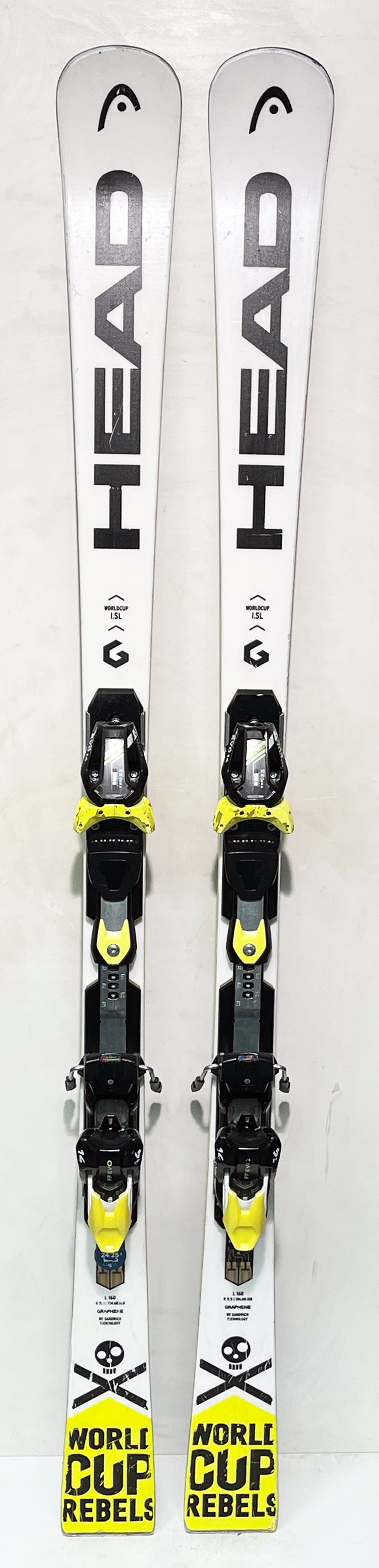 HEAD WORLDCUP REBELS i SL 160 cm; Slalom Rennski mit Platte